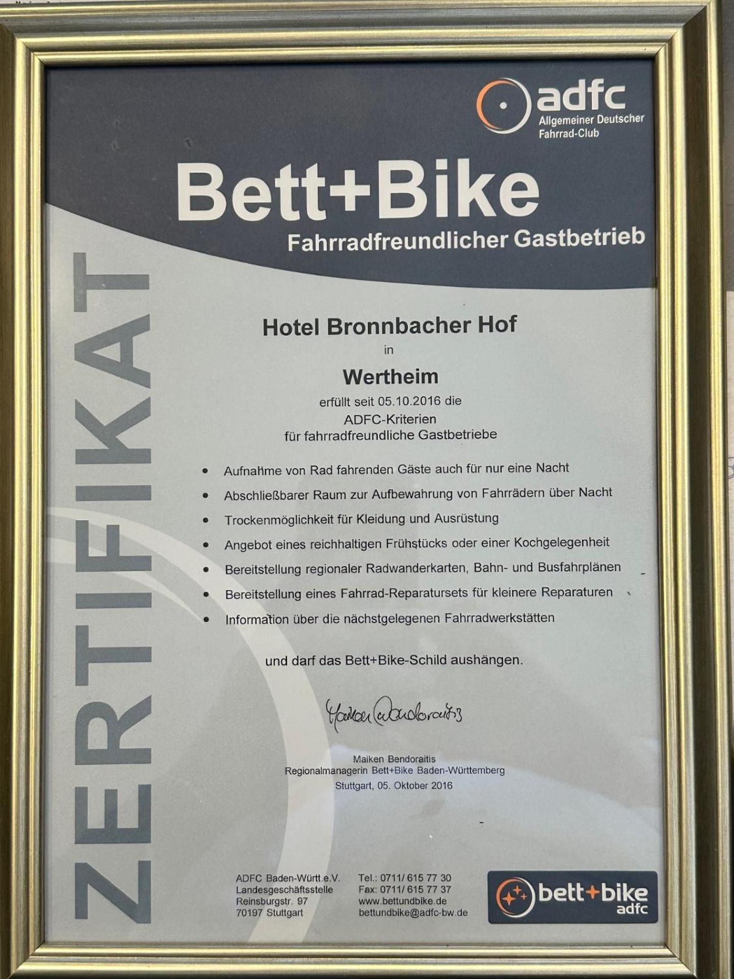 Hotel Bronnbacher Hof Wertheim Eksteriør bilde
